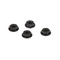 TLR M4 Aluminium Serrated Nuts, Low Profile, Black (4)