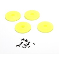 TLR Wheel Disk, Fluorescent Yellow w/ Screws (4)