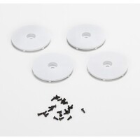 TLR Wheel Disk, White w/ Screws (4)