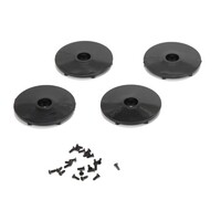 TLR Wheel Disk, Black w/ Screws (4)