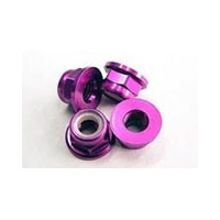 Team Magic 5mm Alum. Flanged Lock Nut (4) Purple