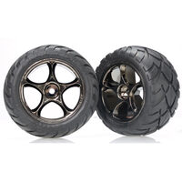Traxxas Anaconda Tires w/ Tracer 2.2" Black Chrome Wheels (Asse