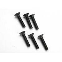 Traxxas Screws, 4x18mm Countersunk Machine (Hex Drive) (6)