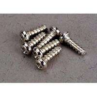 Traxxas Screws, 2x6mm Roundhead Self-Tapping (6)