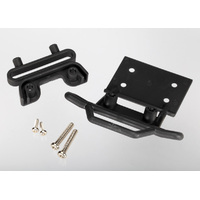 Traxxas Bumper, Front/ Bumper Mount, Front (Black)