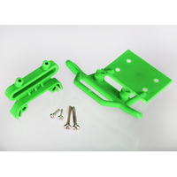 Traxxas Bumper, Front/ Bumper Mount, Front (Green)
