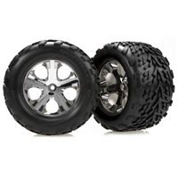 Traxxas Talon Tires, All-Star Chrome Wheels, Foam Inserts (Asse