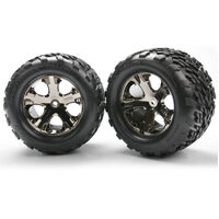 Traxxas Talon Tires, All-Star Black Chrome Wheels, Foam Inserts