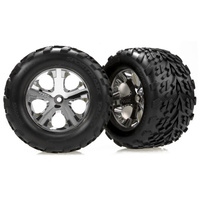 Traxxas Talon Tires, All-Star Chrome Wheels, Foam Inserts (Asse