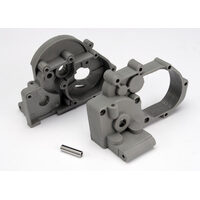 Traxxas Gearbox Halves (L&R) (Grey) w/ Idler Gear Shaft