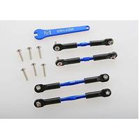 Traxxas Aluminium Turnbuckles & Wrench, Blue-Anodized