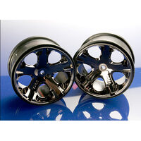 Traxxas All-Star 2.8" Wheels (Black Chrome) (Electric Rear)