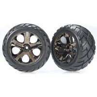 Traxxas Anaconda Tires, All Star Black Chrome Wheels, Foam Inse