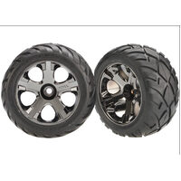 Traxxas Anaconda Tires w/ All-Star Black Chrome Wheels, Assembl