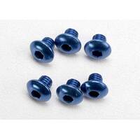 Traxxas Screws, 4x4mm Button-Head Machine, Aluminium (Blue) (He