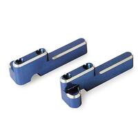 Traxxas Aluminium Steering/ Shift Servo Mounts, (Blue-Anodized)