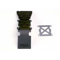Traxxas Skidplate, Front Plastic (Black)/ Stainless Steel Plate