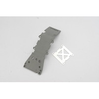 Traxxas Skidplate, Front Plastic (Grey)/ Stainless Steel Plate