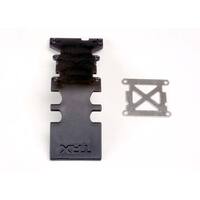 Traxxas Skidplate, Rear Plastic (Black)/ Stainless Steel Plate