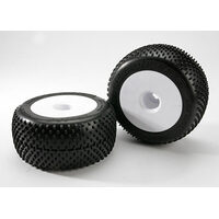 Traxxas Response Pro Tires, White Dish Wheels, Foam Inserts (As