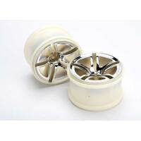 Traxxas Twin Spoke 2.8" Wheels (Chrome) (Nitro Front) (2)