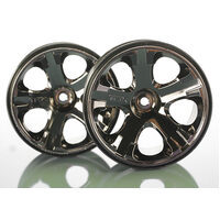 Traxxas All Star 2.8" Wheels (Black Chrome) (Nitro Rear/ Electr