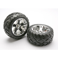 Traxxas Anaconda Tires, All Star Chrome Wheels, Foam Inserts (A