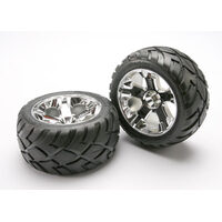 Traxxas Anaconda Tires w/ All-Star Chrome Wheels, Assembled (Ni