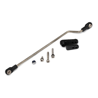 Rudder pushrod, assembled/ servo horn/ 3x18mm BCS (stainless) (1)/ 3x15mm CS (stainless) (1)/ 3x6mm CS (stainless) (1)/ NL 3.0 (1)
