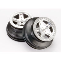 Traxxas Wheels, SCT Satin Chrome (2) (4WD F/R, 2WD Rear)