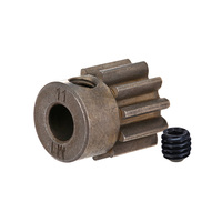 TRAXXAS Gear, 11-T pinion (1.0 metric pitch) (fits 5mm shaft)/ set screw (for use only with steel spur gears)
