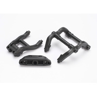 Traxxas Wheelie Bar Mounts/ Rear Skidplate (Black)