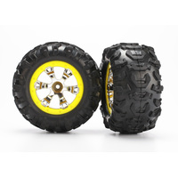 Traxxas Tires & Wheels, Assembled, Glued (Yellow Summit 1/16)