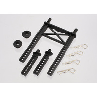 TRAXXAS Body mount, rear/ body mount posts, front (2)/body washer, rear (2) (for Fiesta/Rally body)