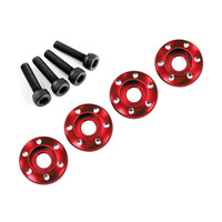 LaTrax Wheel Nut Washer, Machined Aluminium, Red