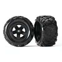 LaTrax Tires & Wheels, Assembled, Glued (Teton 5-Spoke) (2)