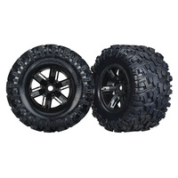 Traxxas Tires & Wheels, Assembled, Glued (X-Maxx Black Wheels,