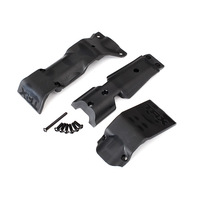 TRAXXAS Skid plate set, front/ skid plate, rear/ 3x10 BCS (6)/ 3x30 BCS (1) (fits #8629 & 8630 bulkheads)