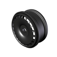 Venom 1/8 Buggy Off Road Wheels Black (2)
