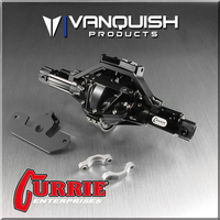 Vanquish Currie Rockjock Front Axle Assembly Black Ano - SCX10