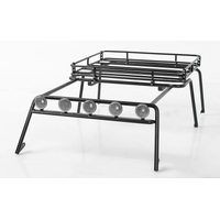 Metal Roof Rack for Axial SCX10 Wrangler w/ Roof Rack Lights