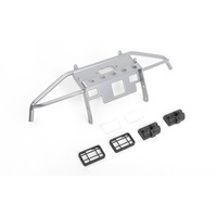 Guardian Steel Front Winch Bumper w/ Lights for Axial 1/10 SCX10 II UMG10 (Silver)
