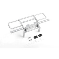 Oxer Steel Front Winch Bumper w/ IPF Lights for Vanquish VS4-10 Origin Body (Silver)