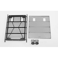 Command Roof Rack w/ Diamond Plate & 2x Square Lights for Traxxas TRX-4 Mercedes-Benz G-500 (Style A)