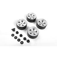 Seren 2.2" Beadlock Wheels w/ Center Caps (Silver)