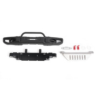 OEM Wide Front Winch Bumper W/ Steering Guard for Axial 1/10 SCX10 III Jeep (Gladiator/Wrangler) (B)