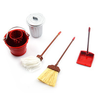 Yeah Racing Garage Accessory w/ Broom, Dustpan, Mop, Bucket, Bin