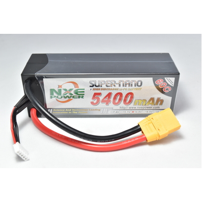 NXE 14.8v 5400mah 60c H/case Lipo w/XT90