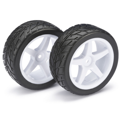 Absima Wheel Set Buggy "5 Spoke / Street" front white 1:10 (2)