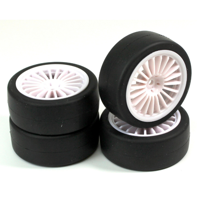 Wheel Set Onroad "20 Spoke / Slick" white 1:10 (4 pcs)